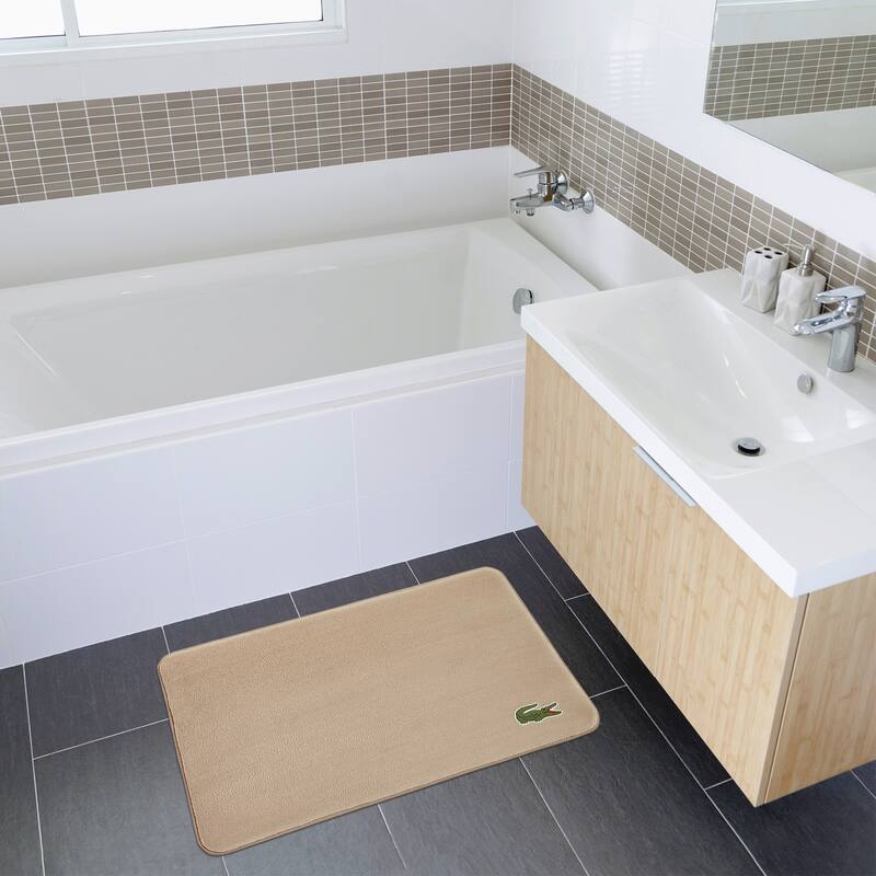 Lacoste Croc Memory Foam Non-Slip Bath Rug