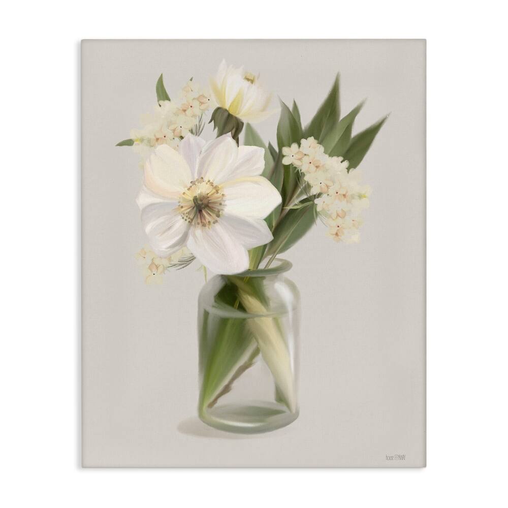 Stupell Spring Flower Bundle Vase Canvas Wall Art Design By House Fenway
