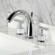 preview thumbnail 1 of 35, Kingston Brass Convergent Two-Handle 3-Hole Deck Mount Widespread Bathroom Faucet with Knurled Handle and Brass Pop-Up Drain