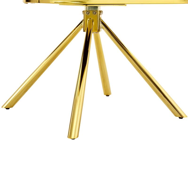 Set of 2 Modern Velvet Dining Chairs with Bubble Bead Back & Gold Legs