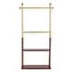 preview thumbnail 16 of 14, Roomfitters Double-Layer Coat Rack with Golden Frame, Solid Wood Shelf and Hat Stand for Entryway Storage, Gold+Walnut