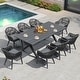 preview thumbnail 8 of 14, PURPLE LEAF Patio Dining Set with Outdoor Aluminium Dining Table and Woven Rattan Chairs 8person(rectangle)
