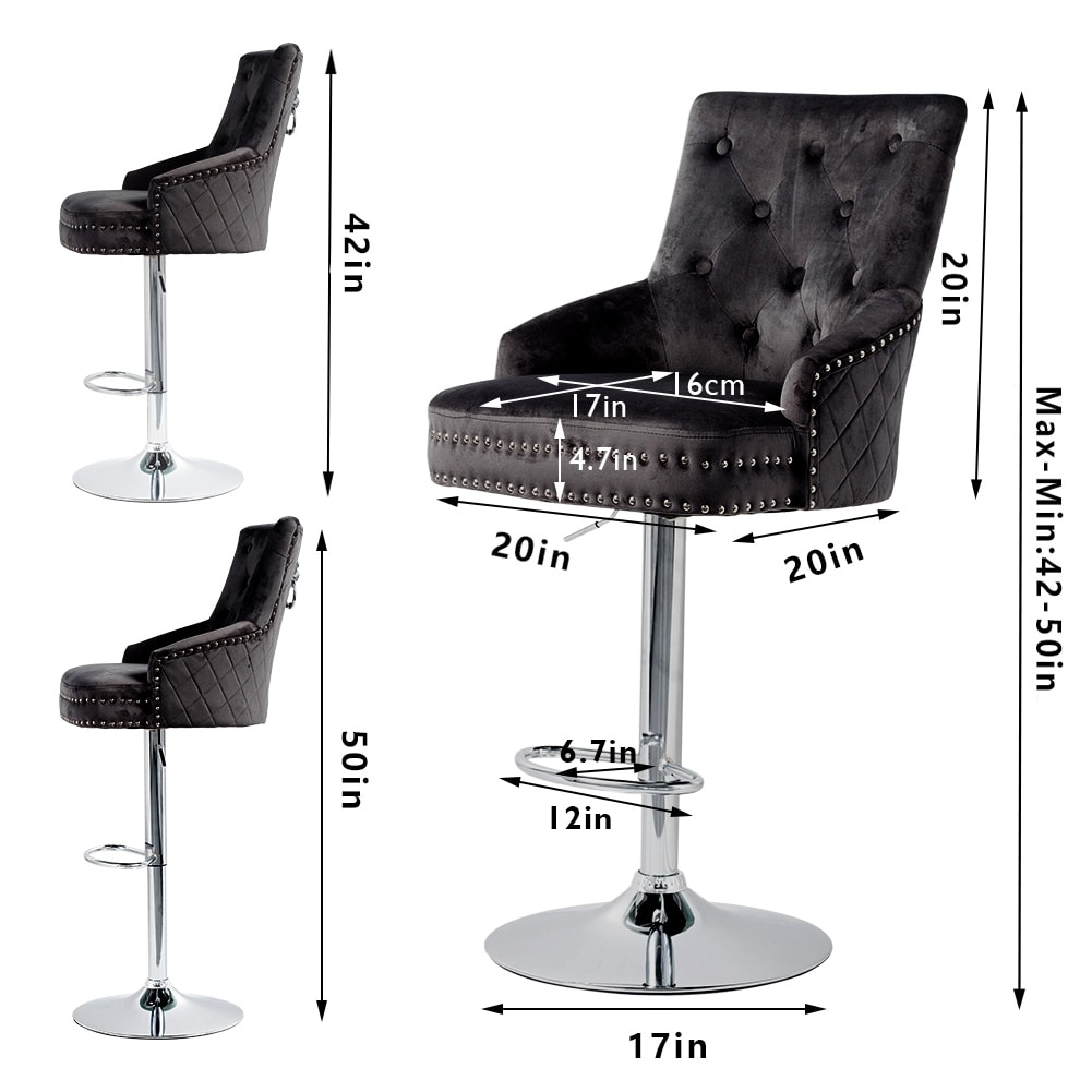 Lion knocker back deals bar stools