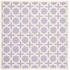 preview thumbnail 86 of 183, SAFAVIEH Handmade Cambridge Trudie Geometric Wool Rug 6' Square - Lavender/Ivory - Square