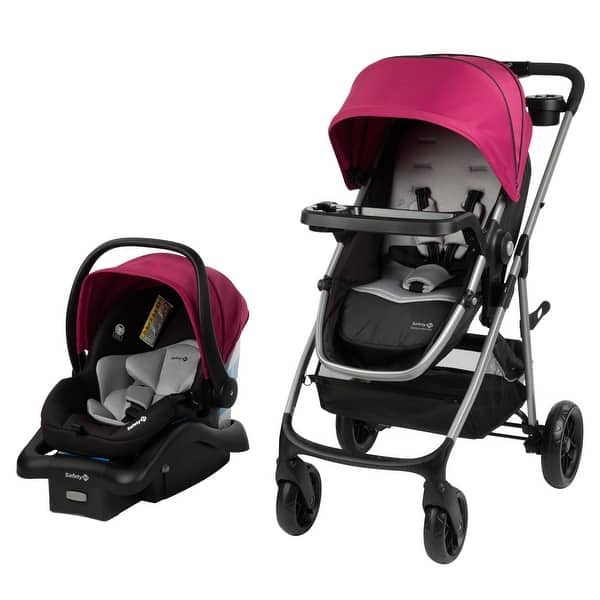 slide 2 of 9, Grow and Go Flex 8-in-1 Travel System - Orchid Bloom - Red-Black Red