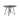 45-inch Round Wood Dining Table with Metal Legs in Black and Gunmetal