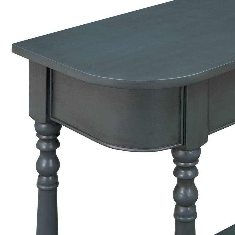 36 Inch Wood Console Table with Drawer and Shelf for Entryway