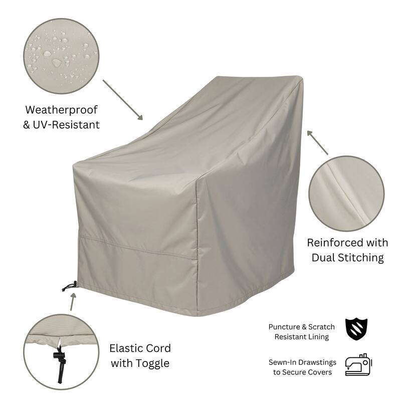 Shine Co. Weatherproof Polyester Adirondack Patio Chair Cover