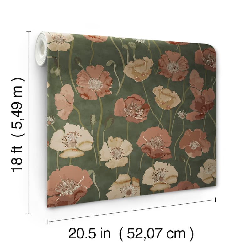 NuWallpaper Adelia Moss Peel and Stick Wallpaper