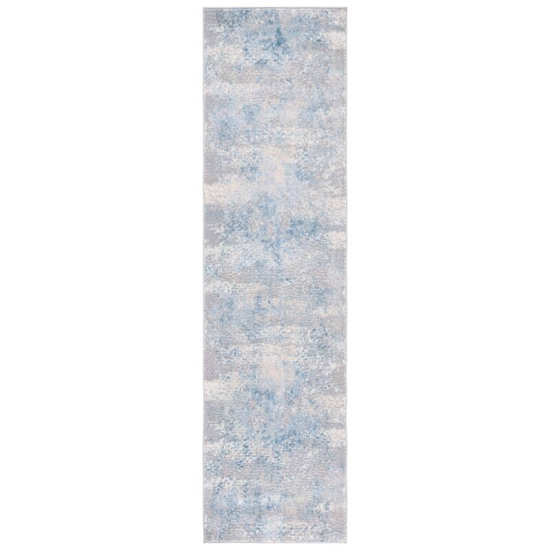 SAFAVIEH Lagoon Jerri Modern Distressed Rug - 2'2" x 8' Runner - Grey/Blue