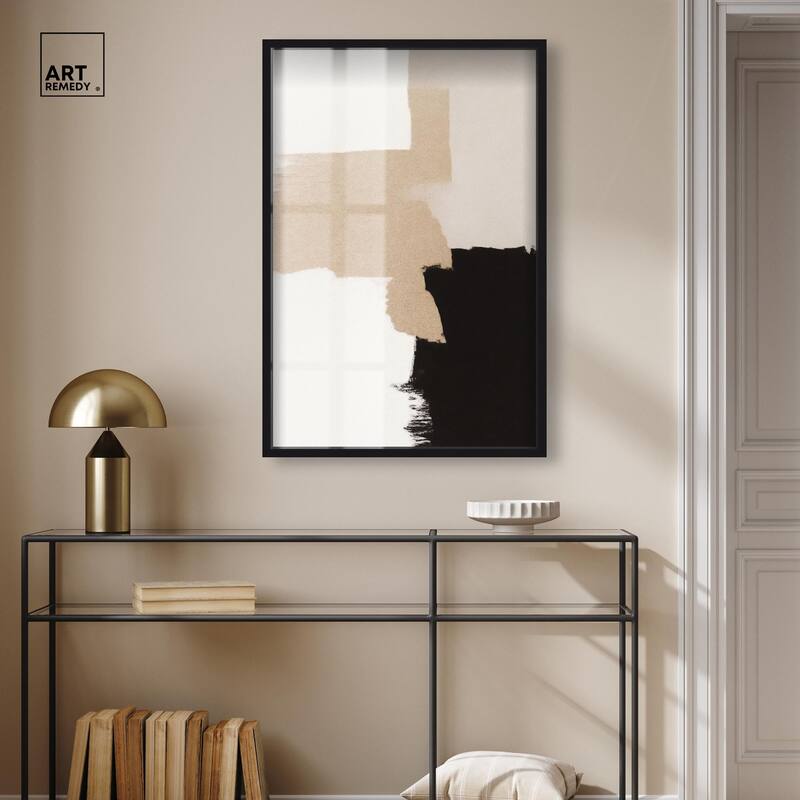 Beige and Black II Shadowbox by Art Remedy