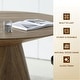 preview thumbnail 12 of 24, Fynix Modern 47" Solid Ash Wood Veneer Round Top Dining Table for Dining area, Kitchen, or Office Spaces