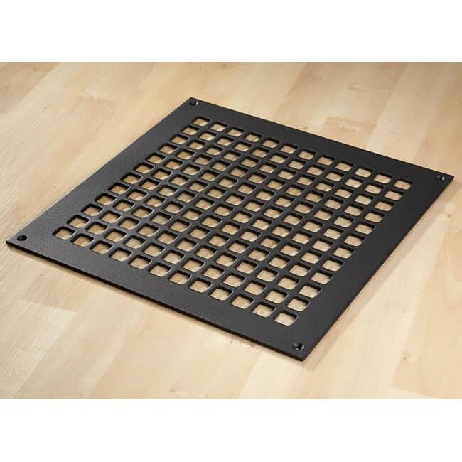 Reggio Registers Grid Series 12" x 12" Floor Grille without Mounting - Black Steel