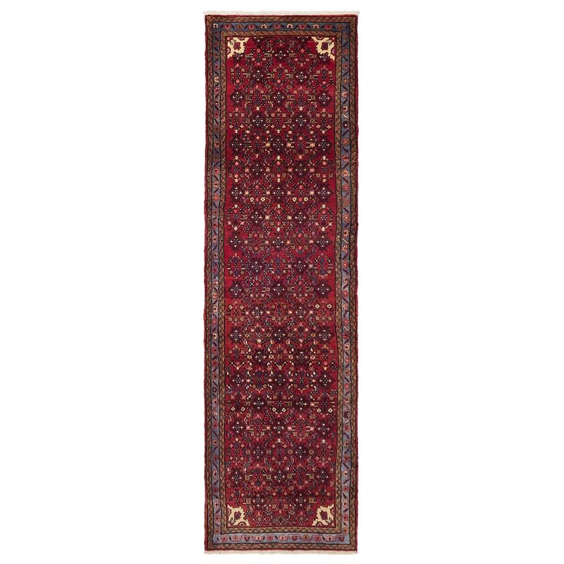 ECARPETGALLERY Hand-knotted Andelz Red Wool Rug - 2'11 x 10'7