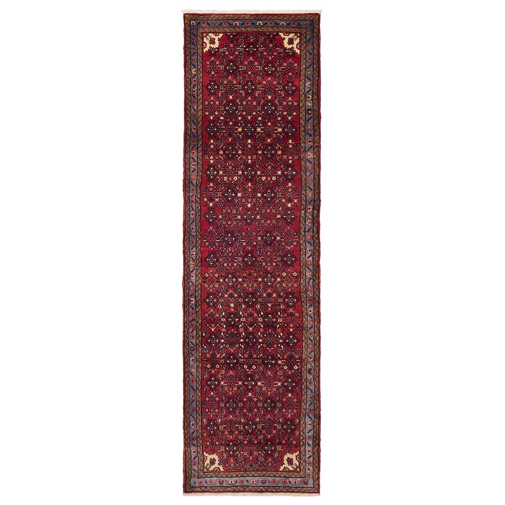 ECARPETGALLERY Hand-knotted Andelz Red Wool Rug - 2'11 x 10'7