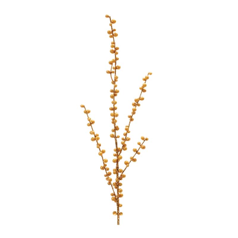 Gold Ilex Berry Spray (Set of 2) - N/A