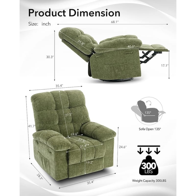 Rocking 360° Swivel Rocker Chair