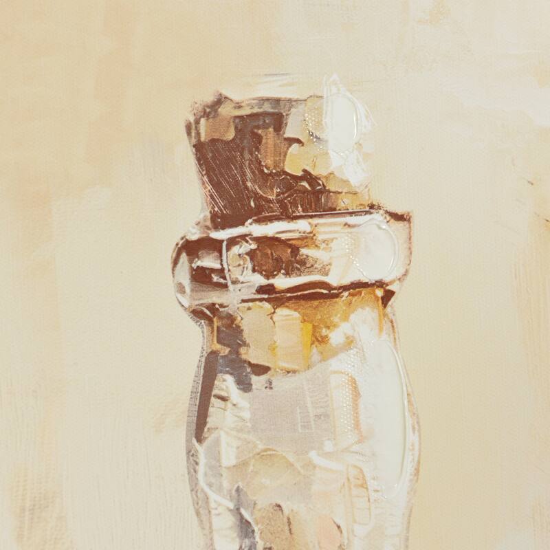 StyleCraft Sisters Emily Cocktail Hour II Hand-Embellished Framed Canvas Wall Art - 25" x 25"