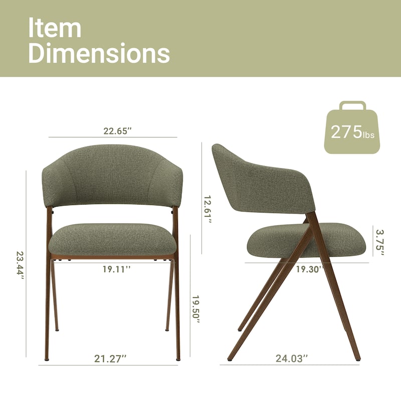 Modern Reclining Dining Chairs, 135° Back & 18.9" Wide Seat with Thick Cushion