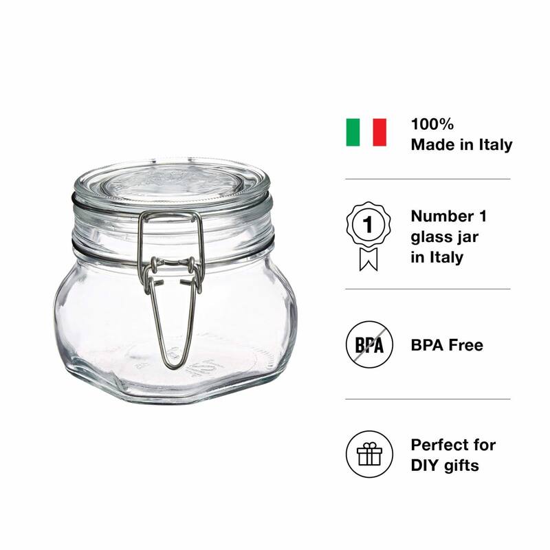 Bormioli Rocco Set of 6 Fido Jars