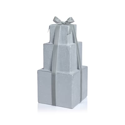 Stacked Presents Holiday Decorative Resin Figurine, 16.5" Tall