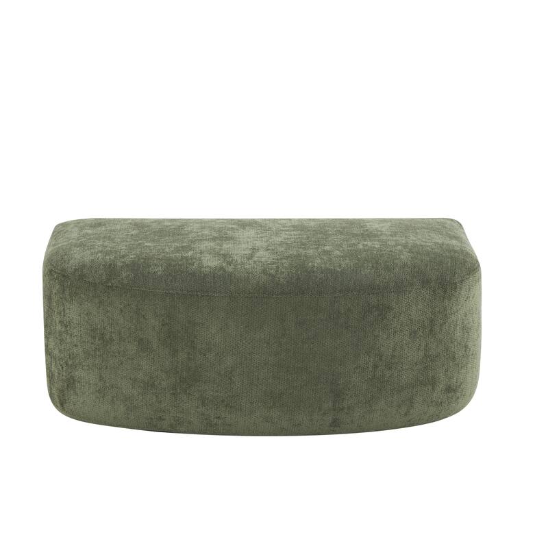 Christopher Knight Home - Modern Upholstered Curved Sectional Sofa with Deep Seat Ottoman