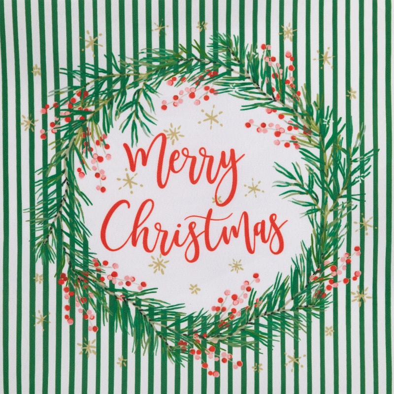 Striped Merry Christmas Rectangular Table Runner - 90"