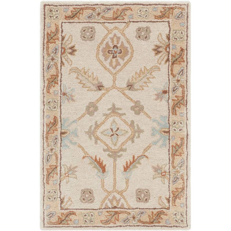 Livabliss Traditional Caesar Border Area Rug