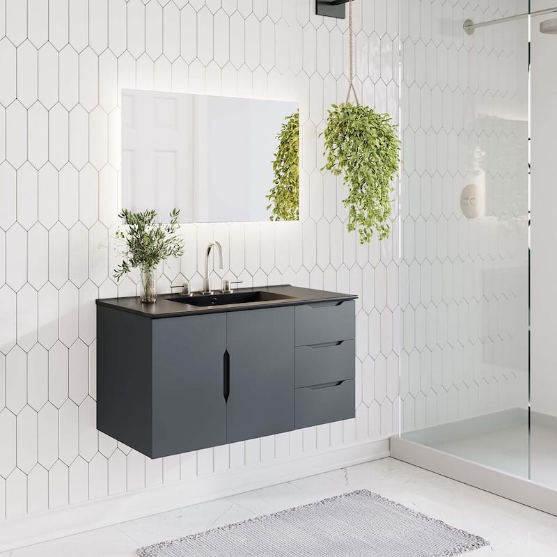 Vitality 36" Bathroom Vanity Cabinet (Sink Basin Not Included) - Gray
