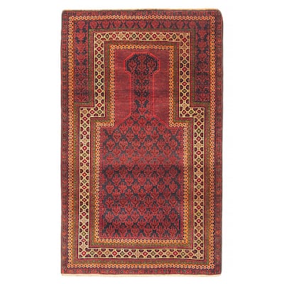 Teimani Burgundy Rug 3'0" x 5'0" - 3'0 x 5'0