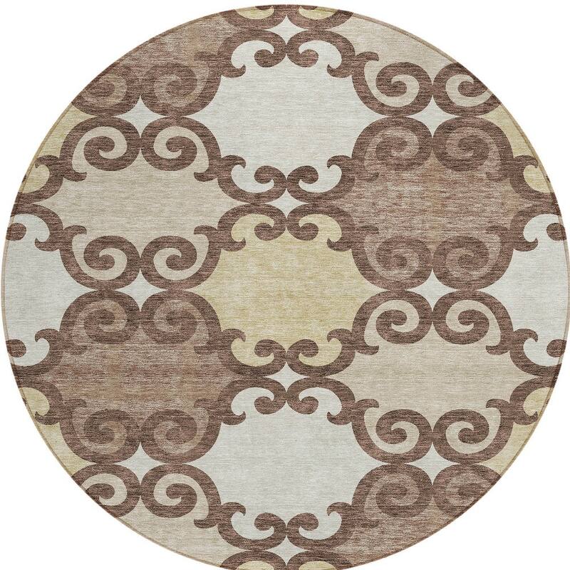 HomeRoots Trellis Transitional Rectangle Outdoor Rug