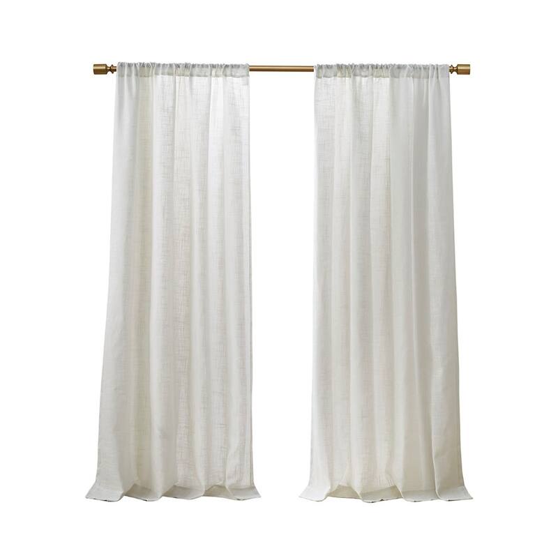 Linen Blend Light Filtering Curtain Panel