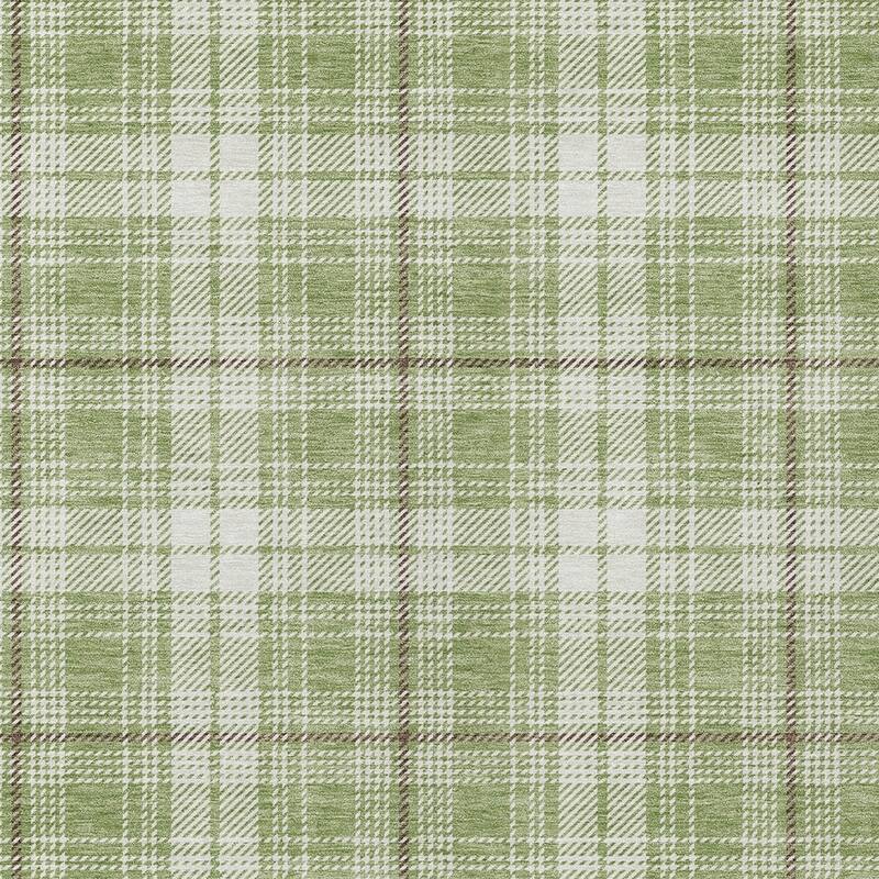 HomeRoots Plaid Transitional Rectangle Outdoor Rug