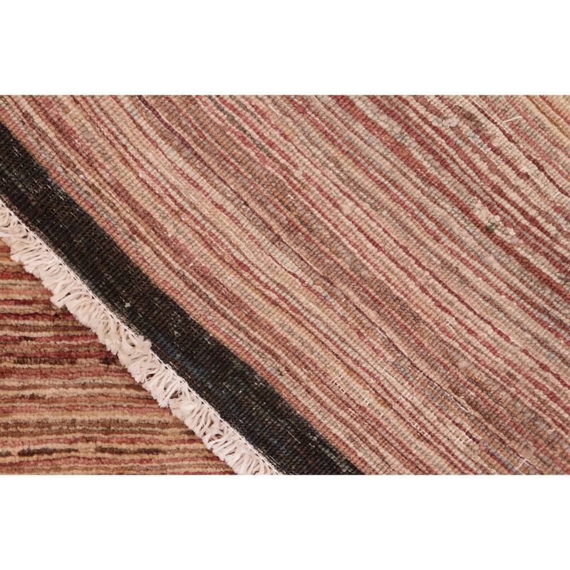 Modern Minimalist Gabbeh Hand Knotted Wool Area Rug