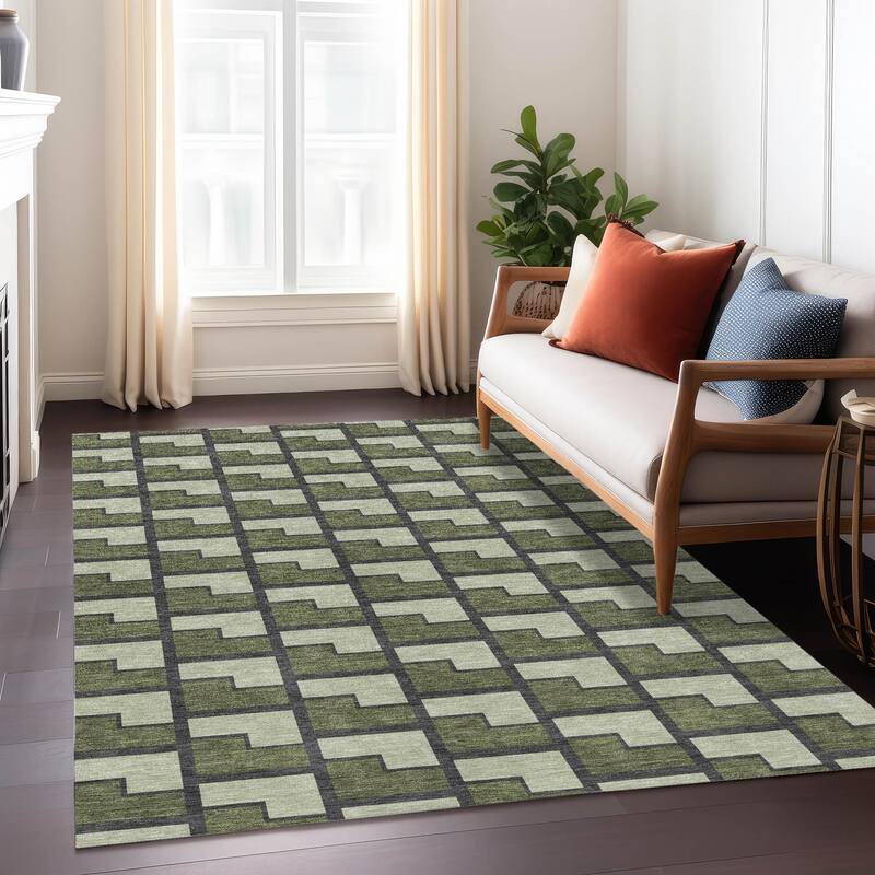 Machine Washable Indoor/ Outdoor Modern Cody Chantille Rug