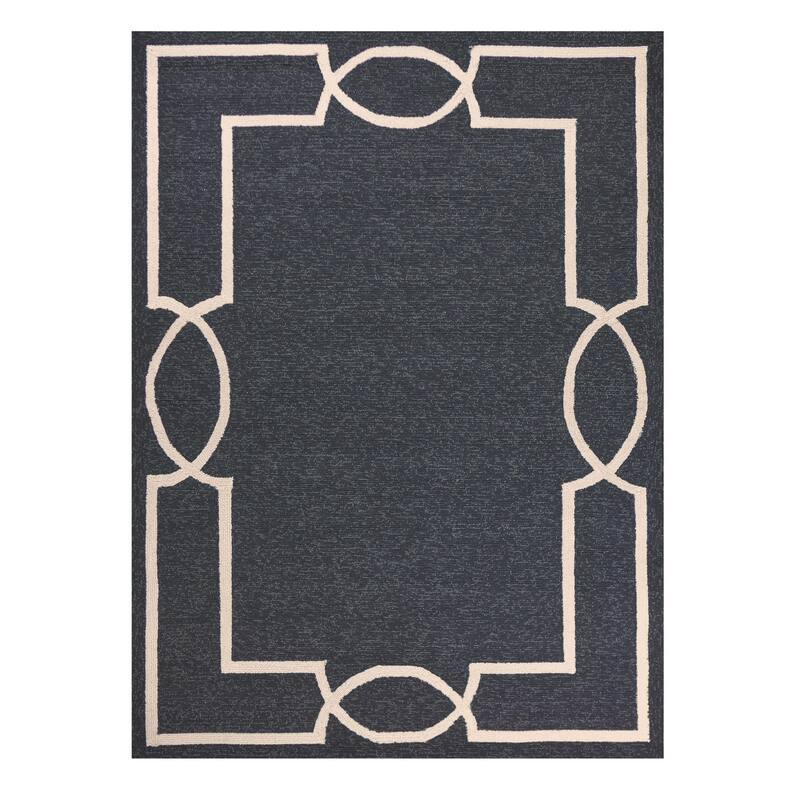 Allof Elegant Plain Weather Resistant Heritage-Inspired Hand-Woven Outdoor Rug