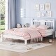 preview thumbnail 14 of 19, Twin Bed with Column-Decoration Headboard, with Bed Slats