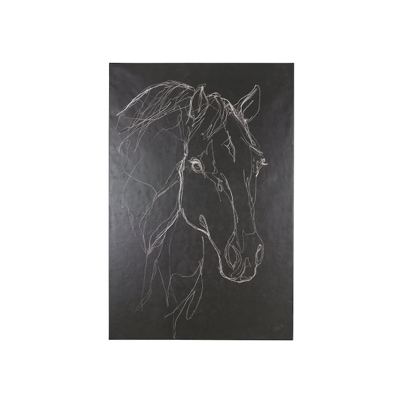 Thoroughbred Dark III (28 x 42) Canvas Art Print - Small