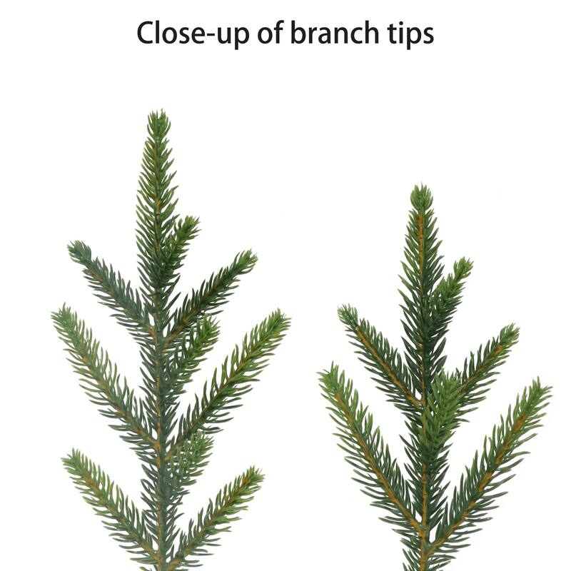 Puleo International 7.5 ft. Pre-Lit Slim Calgary Fir Artificial Christmas Tree
