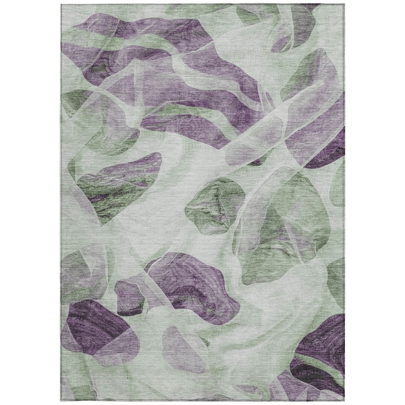 HomeRoots Abstract Transitional Rectangle Outdoor Rug