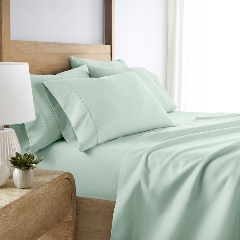 Becky Cameron Double Brushed Deep Pocket 6 Piece Sheet Set - Twin - Mint
