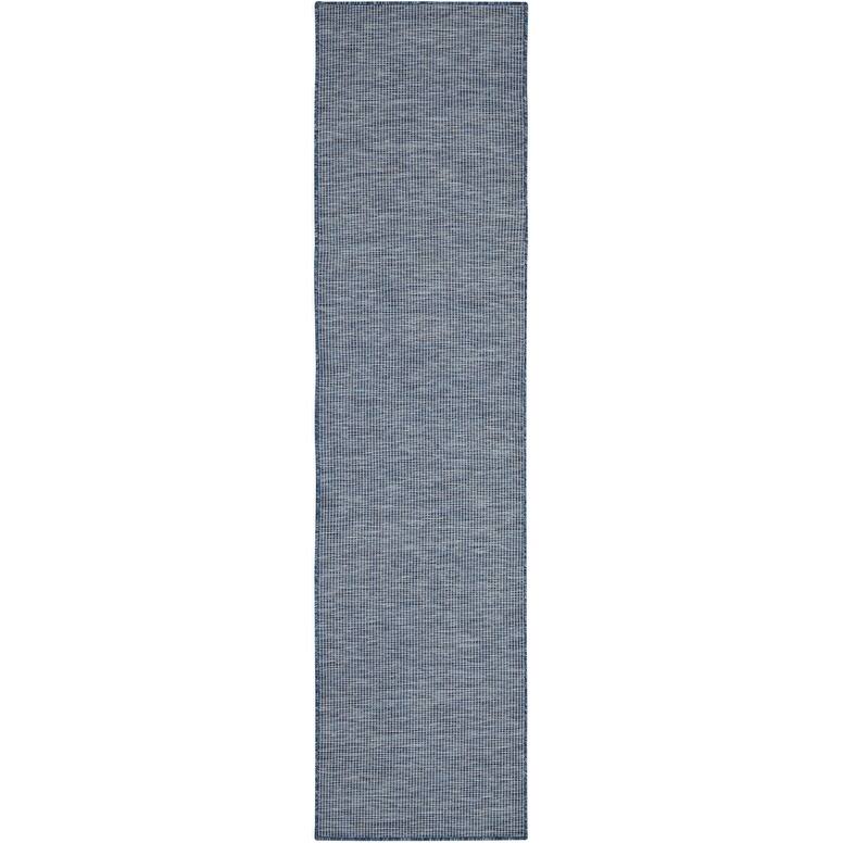 Nourison Selerno Indoor/Outdoor Solid Area Rug - 2'2"x8' - Navy/Blue