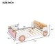 preview thumbnail 3 of 7, Full Size Car-Shaped Platform Bed with Soft Cushion Headboard and Footboard Shelves, White