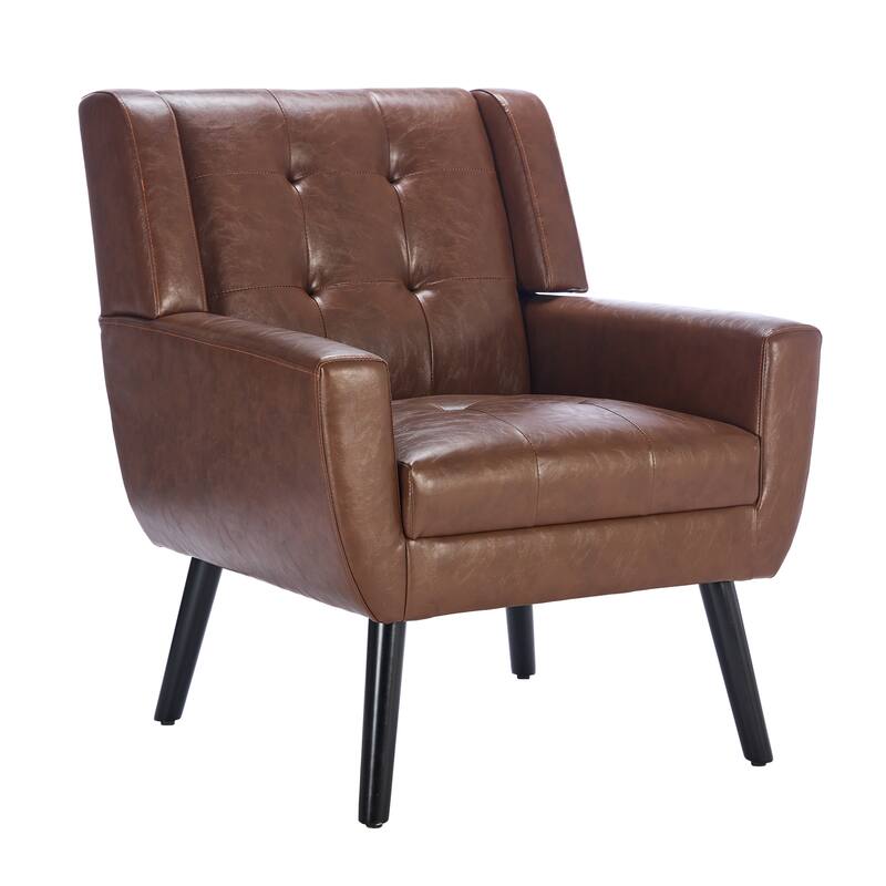 20.4'' Seat Wide Accent Chair with Tufted Back,Upholstered Armchairs for Living Room