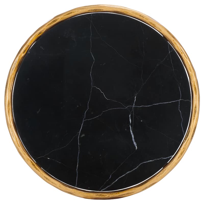 SAFAVIEH Couture Saliha Forged Metal Round End Table - 18" W x 18" L x 20" H - 18"W x 18"D x 20"H