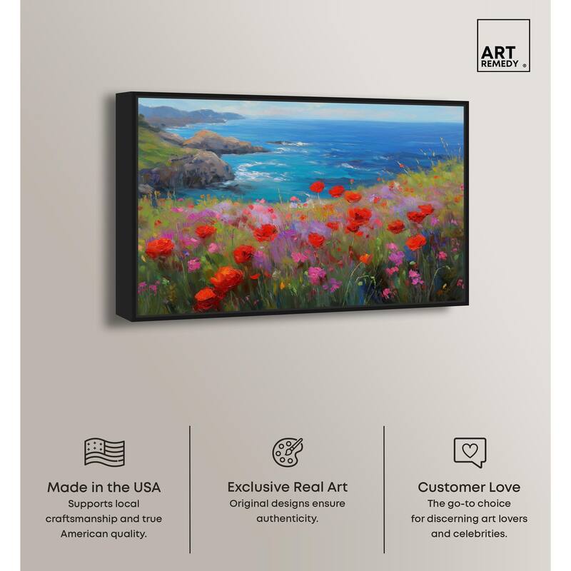 Ocean View Bloom II Canvas by Art Remedy