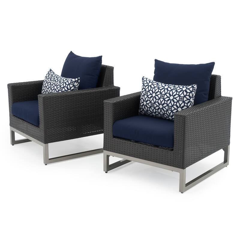 Milo Espresso 7 Piece Sunbrella Outdoor Patio Deep Seating Set