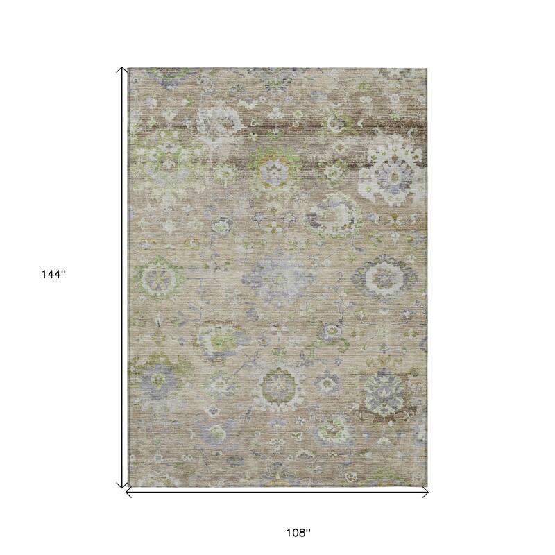HomeRoots Floral Traditional Rectangle Outdoor Rug