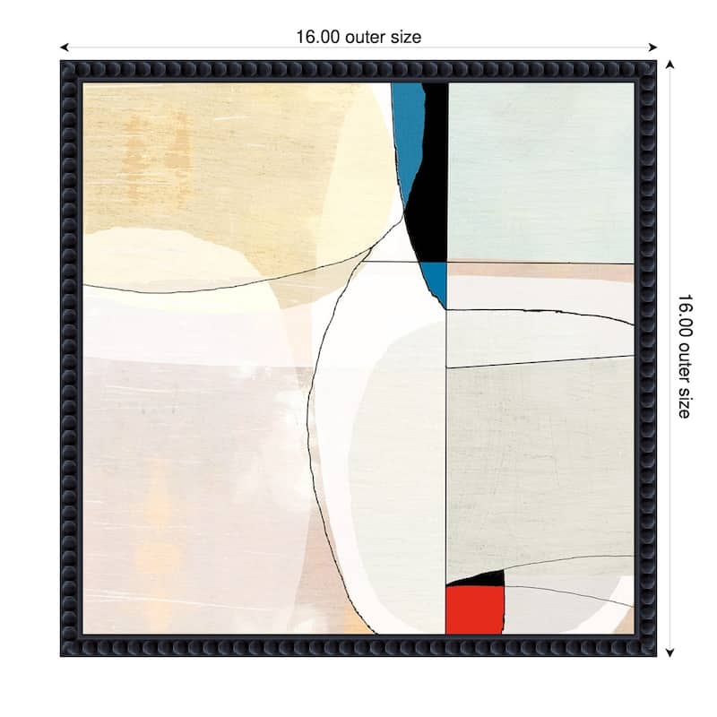 Beholder No. 4 by Sisa Jasper Framed Canvas Wall Art Print - 16 x 16 in