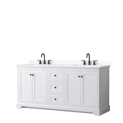 Avery 72-inch Double Vanity, Quartz Top
